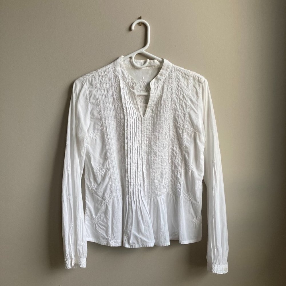 White embroidered top